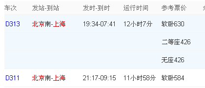 上海到北京动车票价_上海到北京动车票价格多少